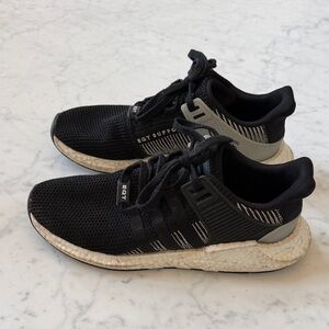 Adidas Black and Gray EQT Support Sneakers